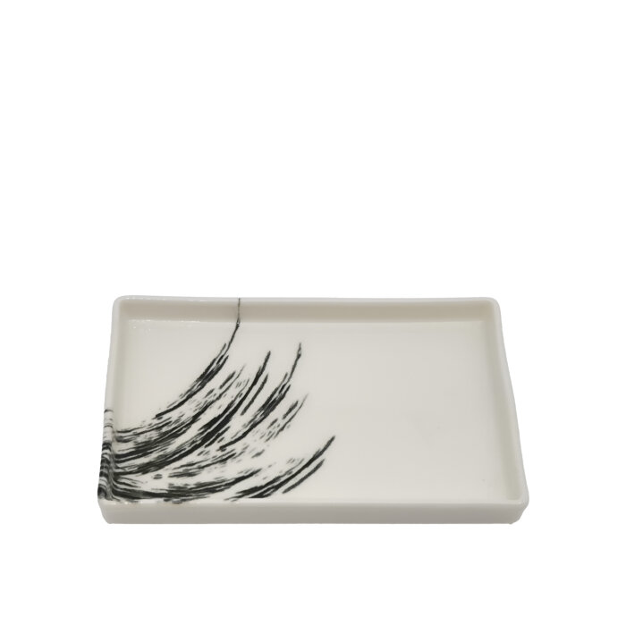 Tulu Porselen Pera 19X12X2 cm Kayık - Cresent Siyah PRA19KYDB1579 - 1