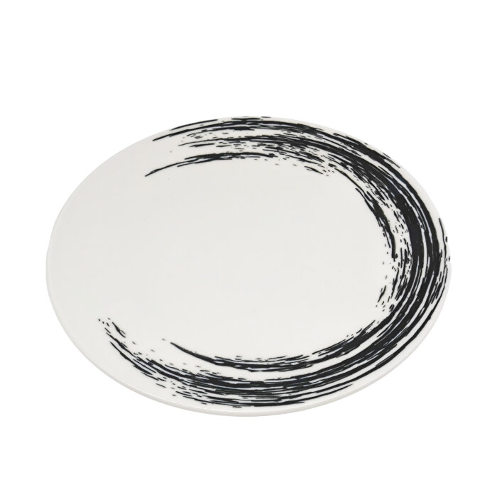 Tulu Porselen Pizza Tabak 32Cm - Cresent Siyah - 1