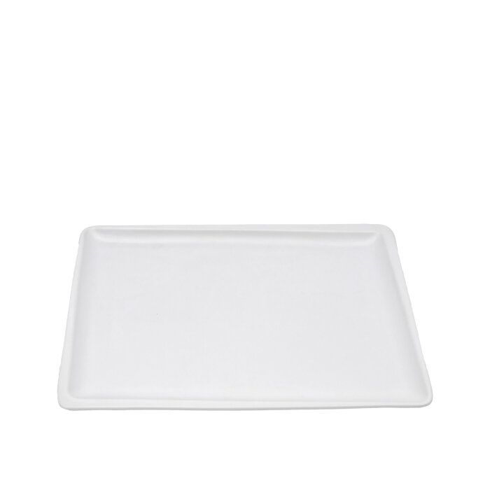 Tulu Porselen Plaza 35X25 Kayık Tabak Saten 01 Beyaz PLZ35X25TBST01 - 1