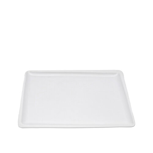 Tulu Porselen Plaza 35X25 Kayık Tabak Saten 01 Beyaz PLZ35X25TBST01 - TULU PORSELEN