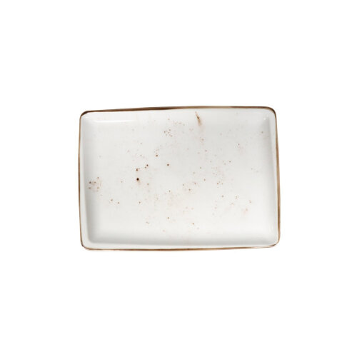 Zest Porcelain Plaza Dikdörtgen Tabak 23X16 Cm-Paris Krem - ZEST PORCELAIN