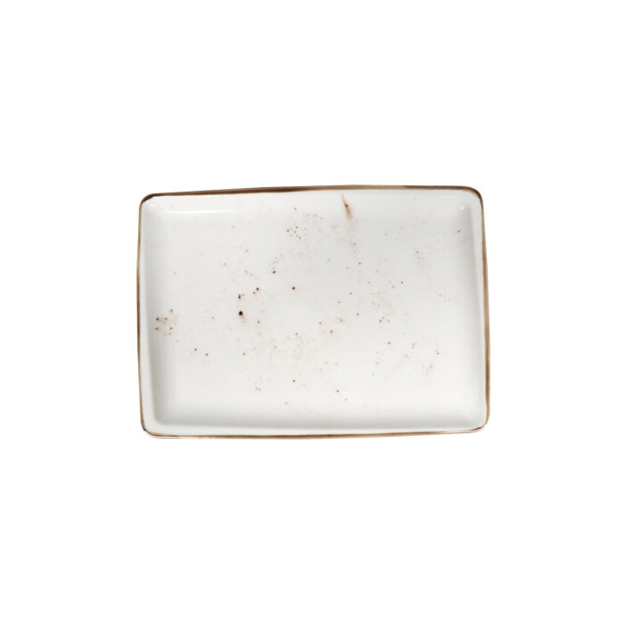 Zest Porcelain Plaza Dikdörtgen Tabak 23X16 Cm-Paris Krem - 1
