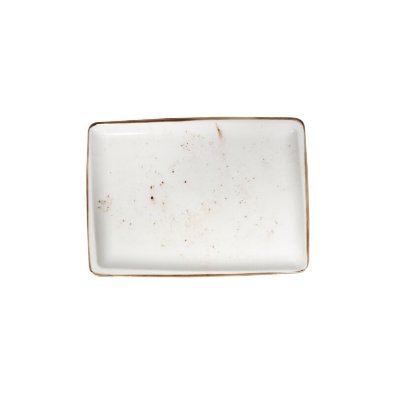 Zest Porcelain Plaza Dikdörtgen Tabak 23X16 Cm-Paris Krem - 1