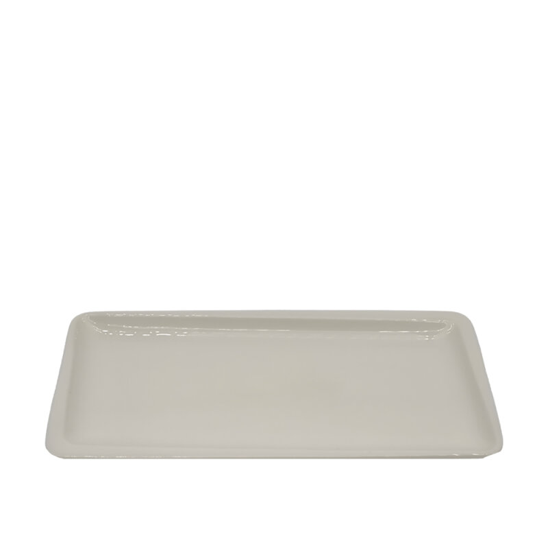 Tulu Porselen Plaza Dikdörtgen Tabak 34X16cm - Krem PLZ34X16TB00 - 1