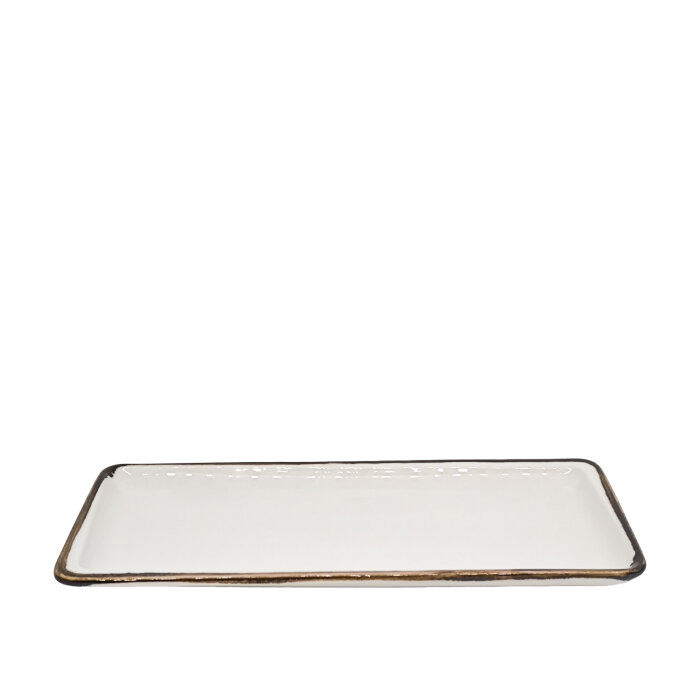 Tulu Porselen Plaza Dükdörtgen Tabak 34X16cm Chocolate PLZ34X16TBCT47 - 1