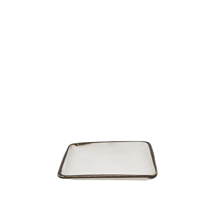 Tulu Porselen Plaza Kare Tabak 15 Cm Chocolate - 1