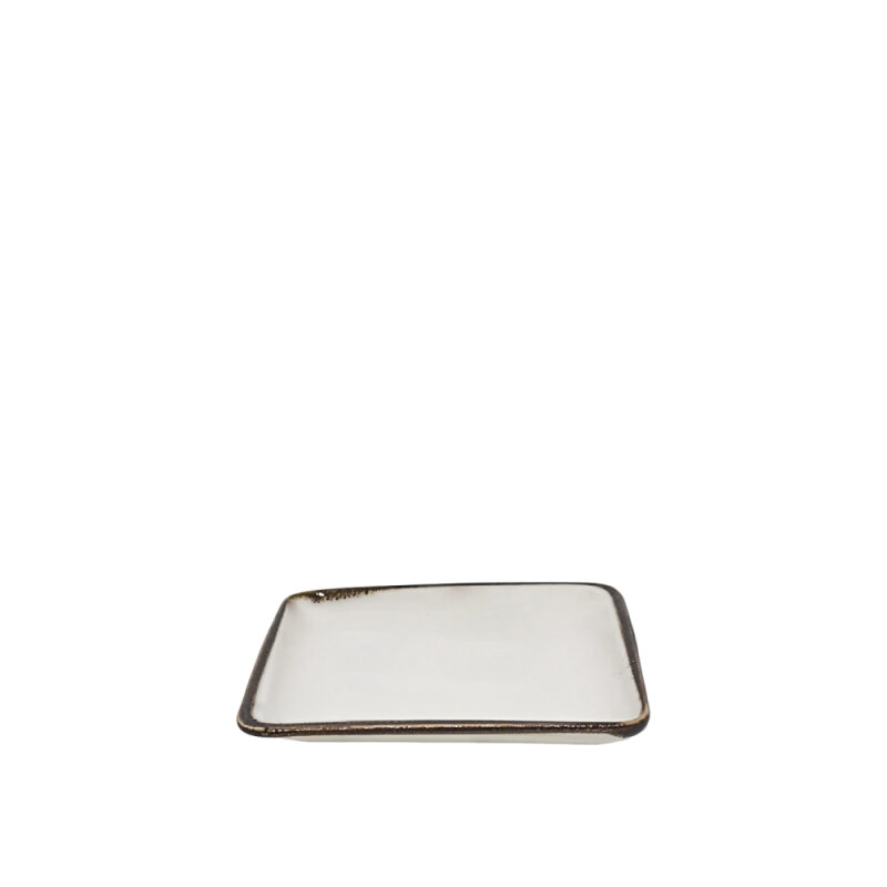 Zest Porcelain Plaza Kare Tabak 15 Cm Chocolate - 1