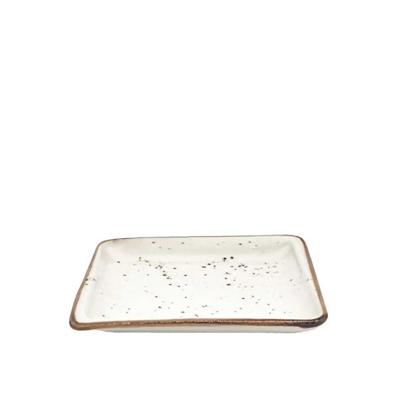 Zest Porcelain Plaza Kare Tabak 15X15 Cm-Paris Krem - 2