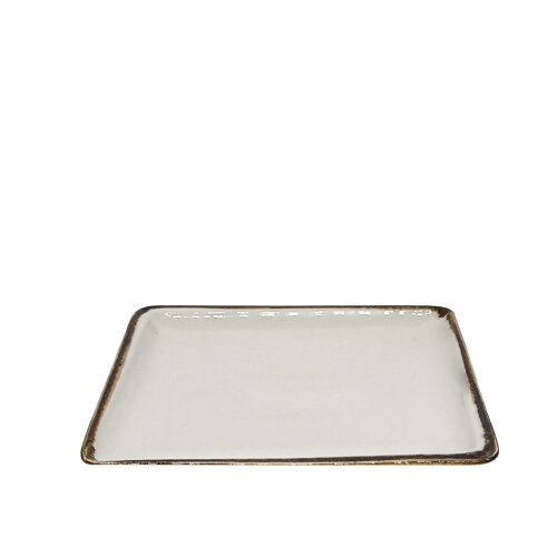 Tulu Porselen Plaza Kare Tabak 22X22cm Chocolate PLZ22DUCT47 - TULU PORSELEN