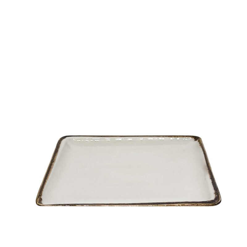 Zest Porcelain Plaza Kare Tabak 22X22cm Chocolate PLZ22DUCT47 - 1