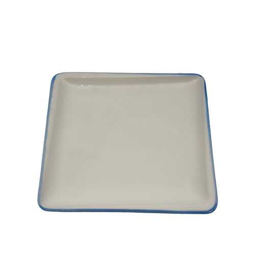 Tulu Porselen Plaza Kare Tabak 22X22cm File 93 Mavi PLZ22DUF93 - TULU PORSELEN