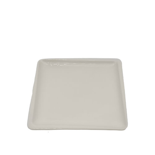 Tulu Porselen Plaza Kare Tabak 22X22cm Krem PLZ22DU00 - TULU PORSELEN