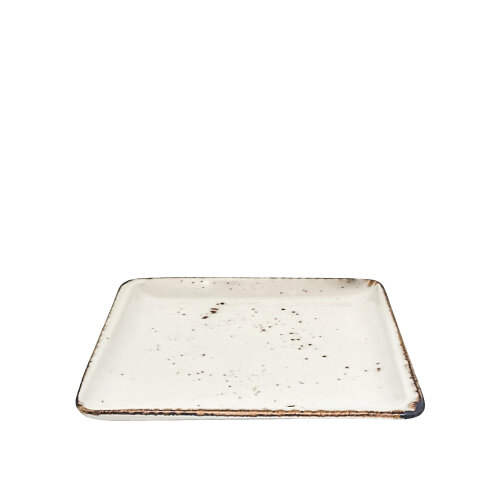 Zest Porcelain Plaza Kare Tabak 22X22Cm-Paris Krem - ZEST PORCELAIN