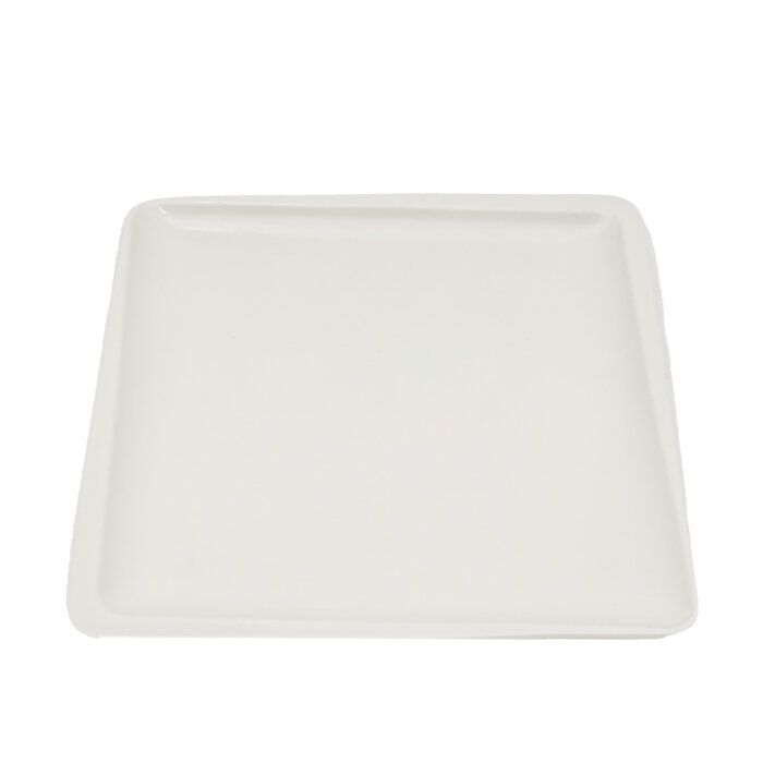 Tulu Porselen Plaza Kare Tabak 22X22cm - Saten Beyaz PLZ22DUST01 - 1