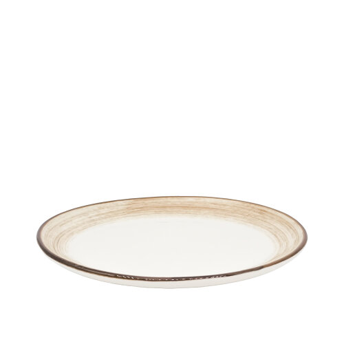 Tulu Porselen Plaza Oval Tabak 25X19cm- Yanak Fırça 48 Kahve PLZ25X19OVYF48 - TULU PORSELEN