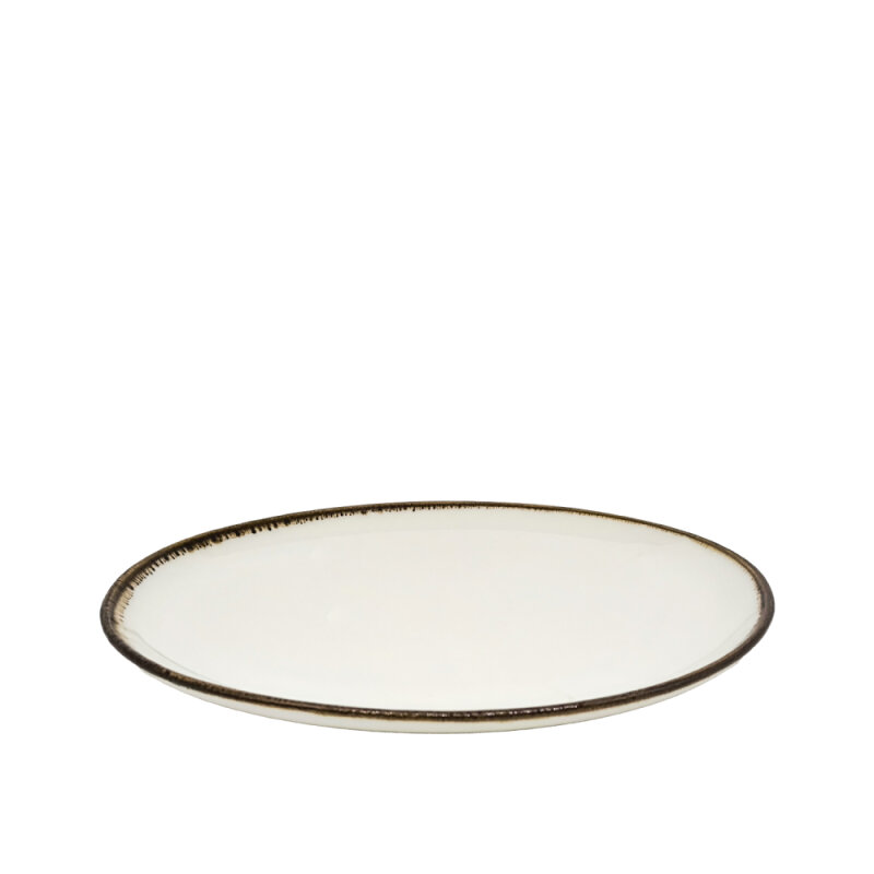 Zest Porcelain Plaza Oval Tabak 31X24Cm Chocoalte - 1