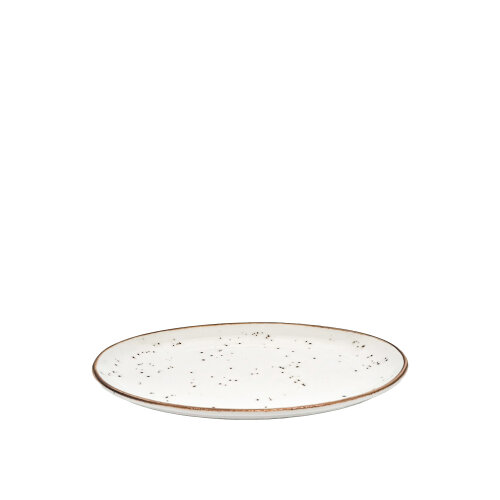 Zest Porcelain Plaza Oval Tabak 31X24Cm-Paris Krem - ZEST PORCELAIN