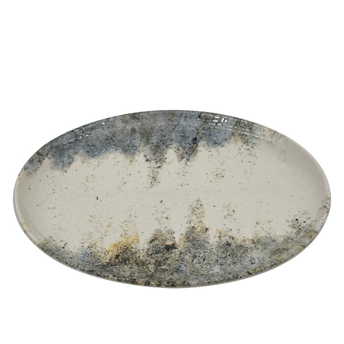 Tulu Porselen Plaza Oval Tabak 36X28Cm -Db3507 - 1