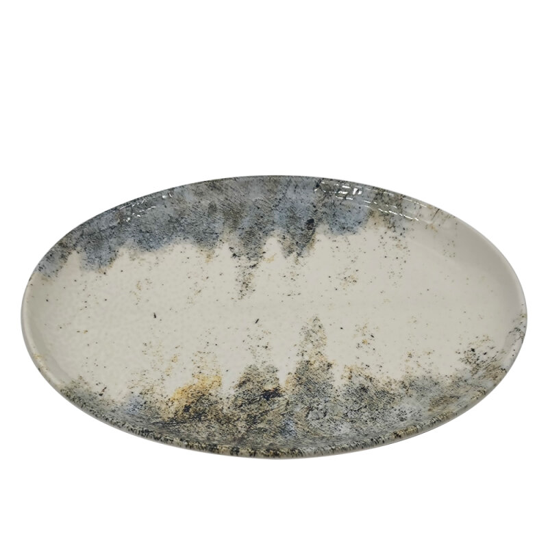 Tulu Porselen Plaza Oval Tabak 36X28Cm -Db3507 - 1