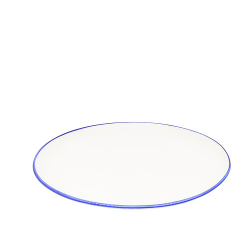 Zest Porcelain Plaza Oval Tabak 36X28Cm-Riva Mavi - ZEST PORCELAIN