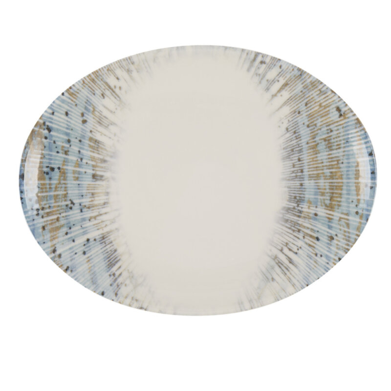 Tulu Porselen Plaza Oval Tabak 36X28Cm-Isola - 1