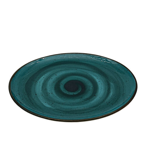 Tulu Porselen Plaza Oval Tabak 36X28cm - Reactıve 72 Turkuaz PLZ36X28OVR72 - TULU PORSELEN