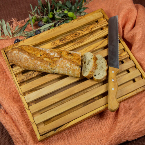 Zeytiniz Plüton Ekmek Kesme Tahtası Izgaralı35X30 - 3