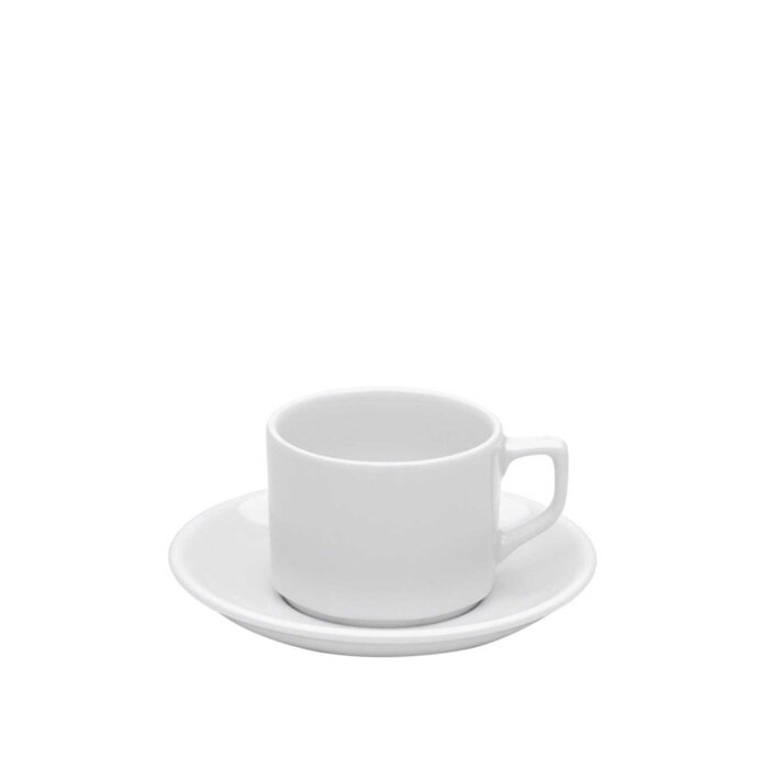 Porland Porselen 320201 İstanbul Beyaz Çay Fincan 105 Cc - 1