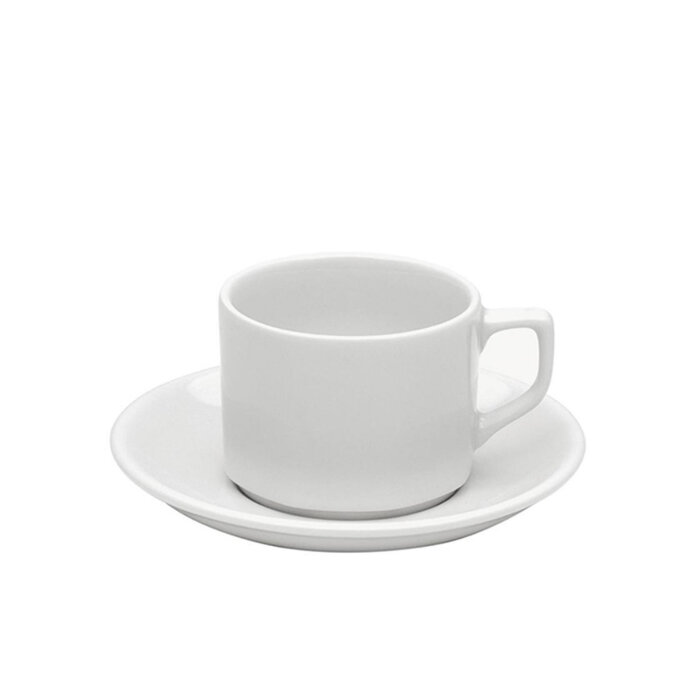 Porland Porselen 320803 Lebon Beyaz Çay Fincan - 1