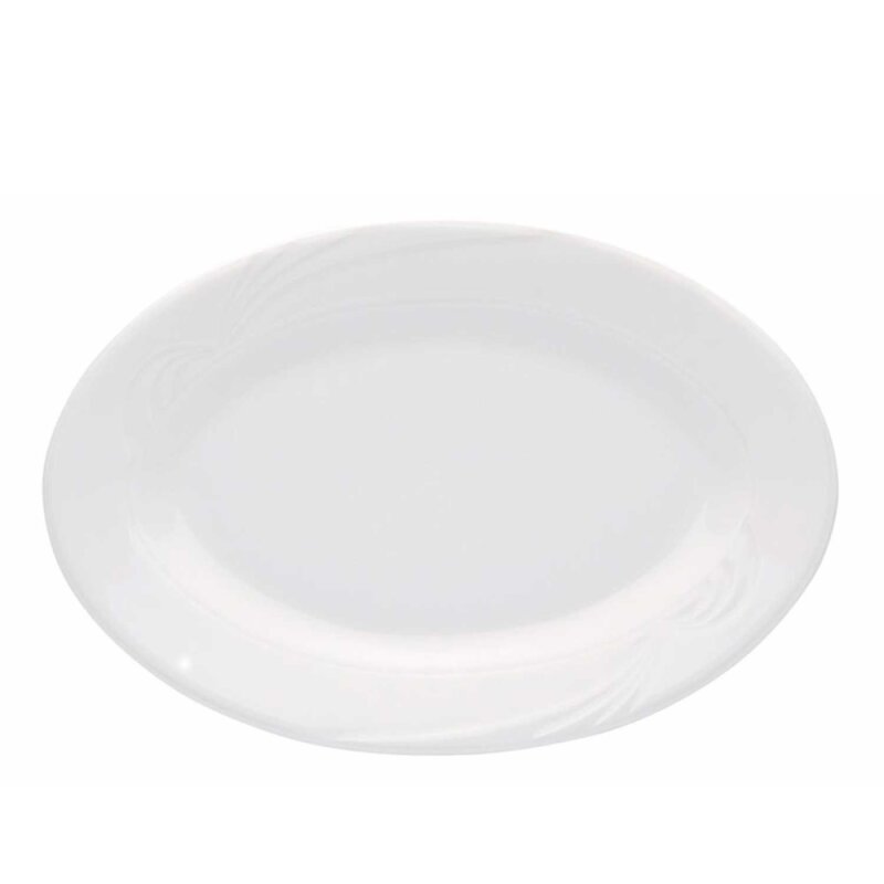 Porland Porselen 113627 Halley Beyaz Kayık Tabak 270 Mm - 1