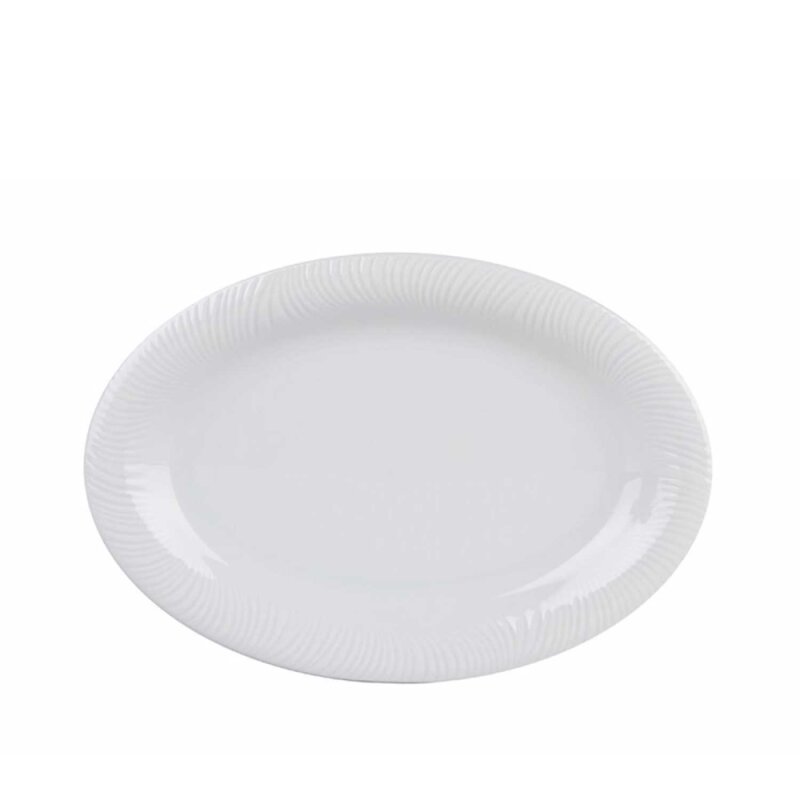 Porland Porselen 113324 Lara Beyaz Kayık Tabak 240 mm - 1