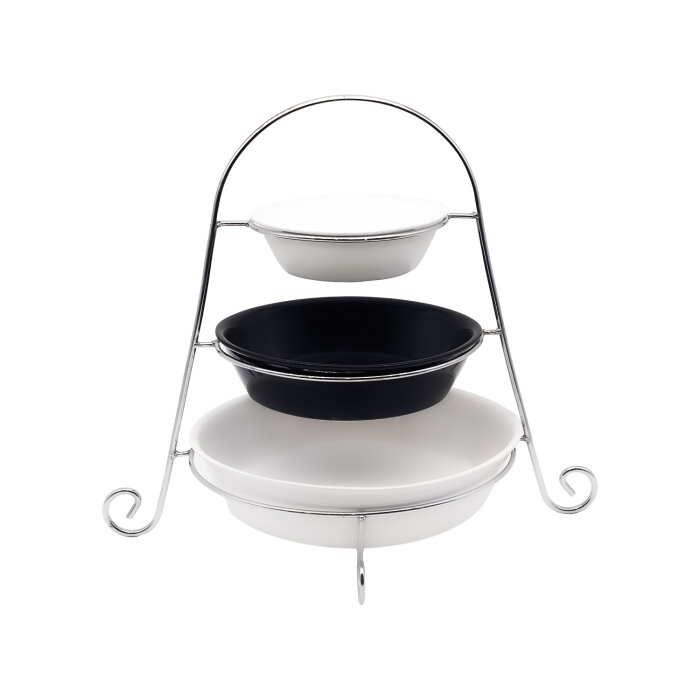 Ultraform Porselen 3'lü Etejer Oval H45 Cm - 1