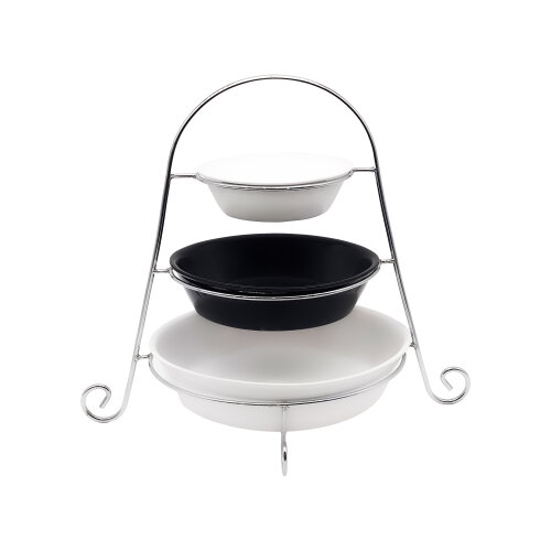 Ultraform Porselen 3'lü Etejer Oval H45 Cm - ULTRAFORM PORSELEN