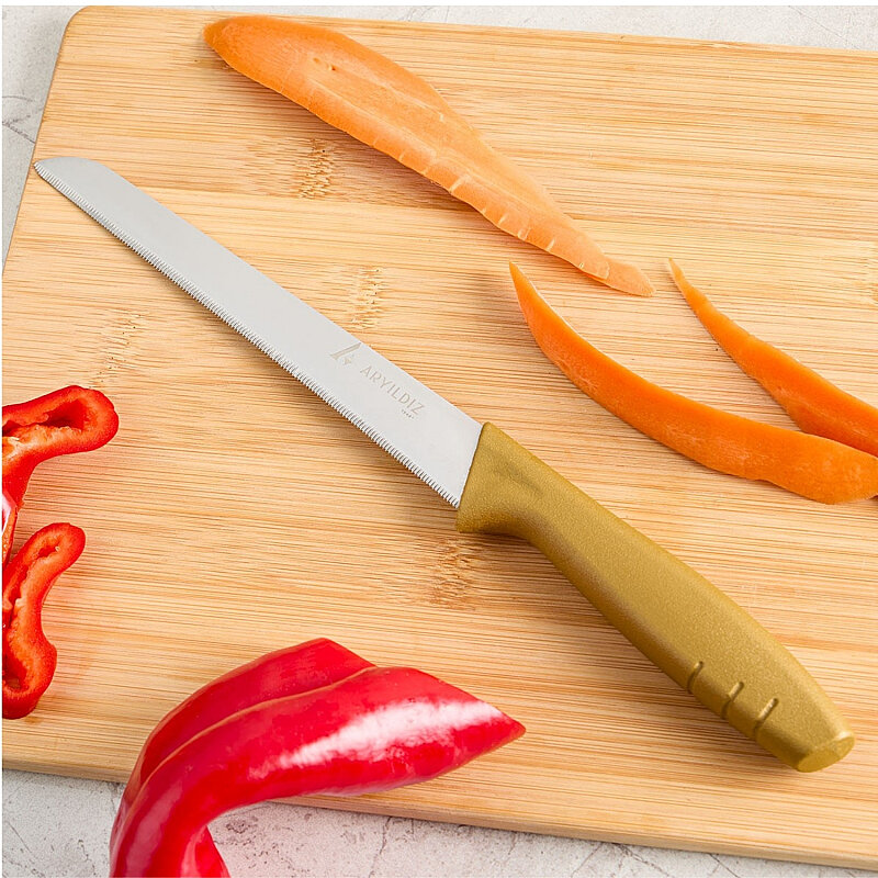 Prımo Lazer Ekmek Bıçak 17 Cm Gold - 2
