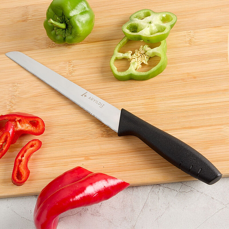 Prımo Lazer Ekmek Bıçak 17 Cm Siyah - 2