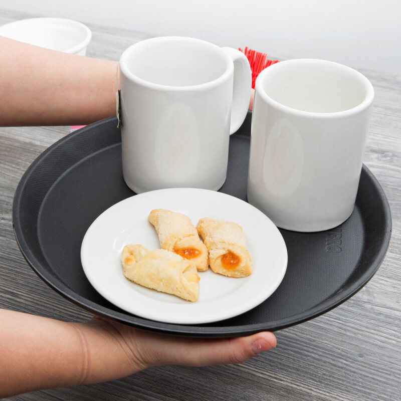 Cambro Camtread Siyah Yuvarlak Tepsi 28 cm 1100CT - 2