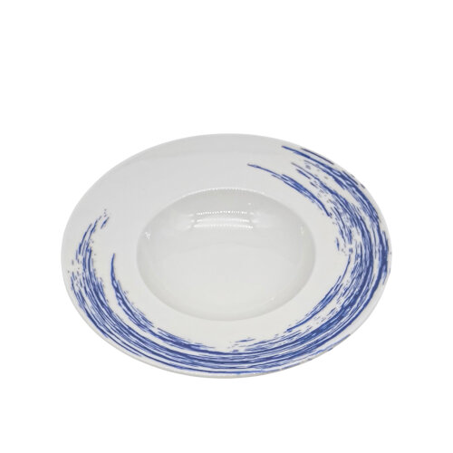 Tulu Porselen Risotto Tabağı 26Cm - Cresent Mavi - 1