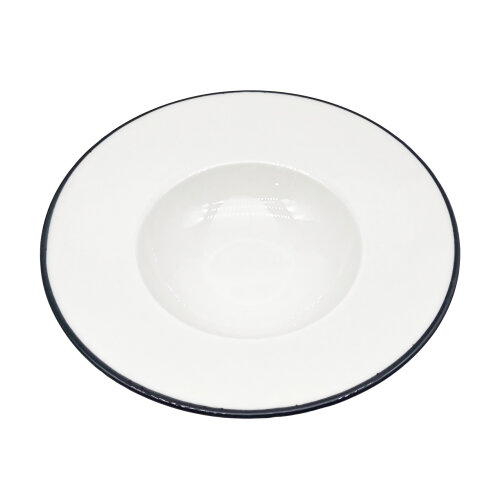 Zest Porcelain Rısotto Tabağı 26Cm -Riva Siyah - ZEST PORCELAIN