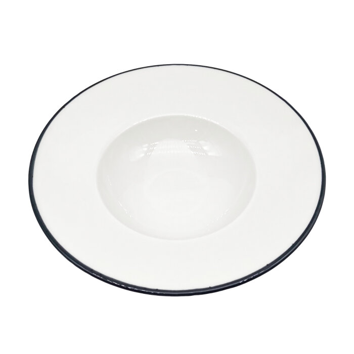 Zest Porcelain Rısotto Tabağı 26Cm -Riva Siyah - 1
