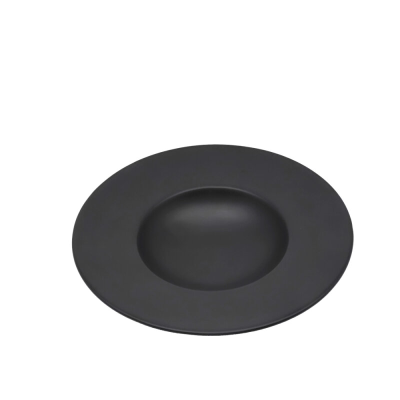 Tulu Porselen Risotto Tabağı 26cm - Saten 64 Siyah SNM26RTST64 - 1