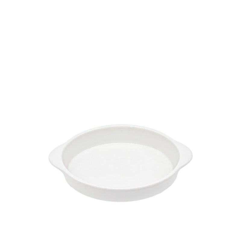 Tulu Porselen Salina Oval Kulplu Fırın Kabı 21Cm - Krem - 1