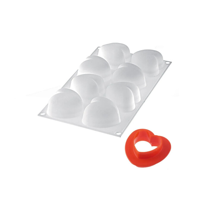 Silikomart Amorini 100 Kalp Silikon Kalıp 63X65 H 39 mm 36.186.99.0065 - 5
