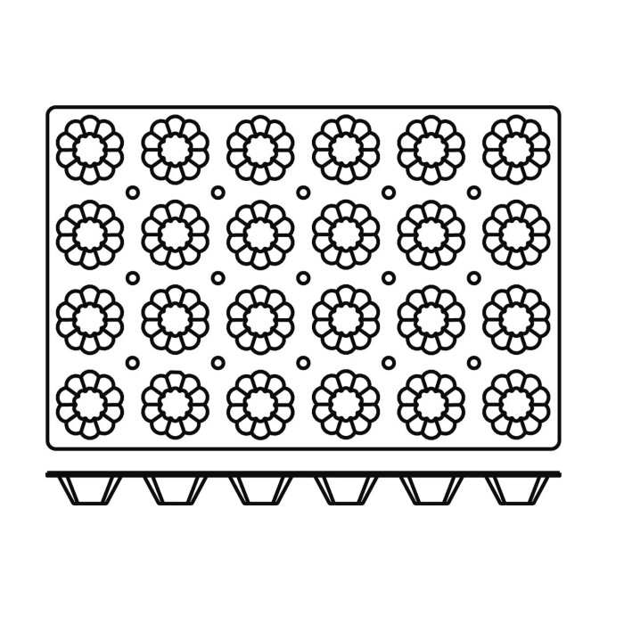 Silikomart 40X60 Sq001 24 Lu Briochette Ø79 Mm H 3 40.401.20.0000 - 3