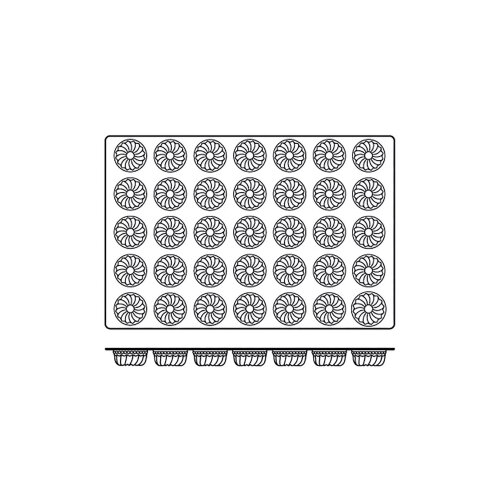 Silikomart 40X60 Sq049 35 Li Mid Gugelhopf Ø 60 Mm 40.449.20.0000 - 2
