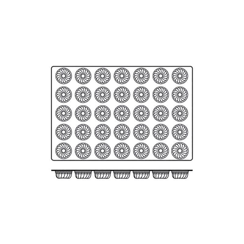 Silikomart 40X60 Sq049 35 Li Mid Gugelhopf Ø 60 Mm 40.449.20.0000 - 2