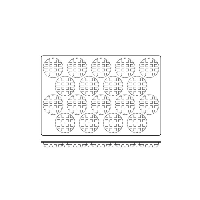 Silikomart 40X60 Sq051 18 Li Wafflw Round Ø 90 mm H 40.451.20.0000 - 3