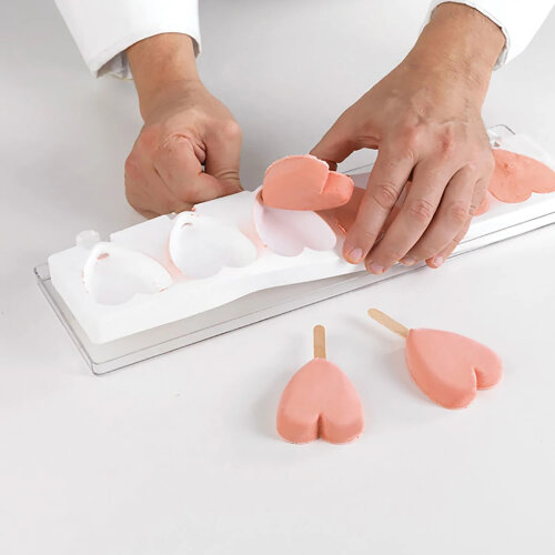 Silikomart Gel03m Mini Kalp 2 Parça Stick Dondurma Kalıbı 25.333.87.0060 - 5