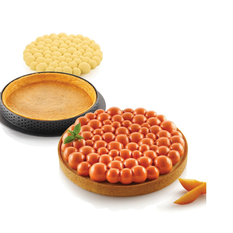 Silikomart Kıt Tarte Rıng Bubble Silikon Kalıp Ø190 mm -20.403.87.0065 - 2