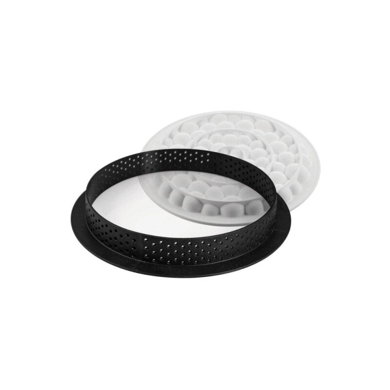 Silikomart Kıt Tarte Rıng Bubble Silikon Kalıp Ø190 mm -20.403.87.0065 - 4