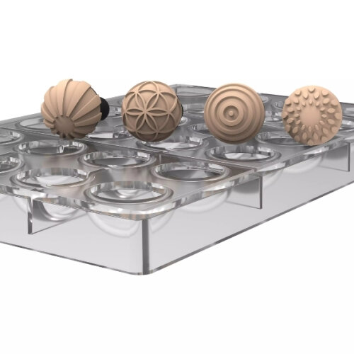 Silikomart Semisfera01 & Choco Stamp A - Ch013 25.913.86.0065 - 2